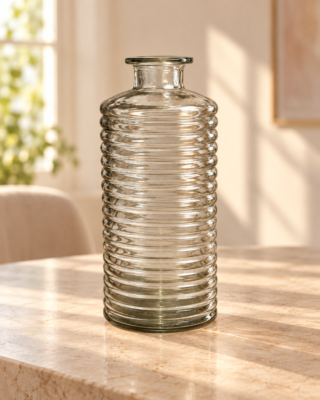 The Ribbed Glass Vase